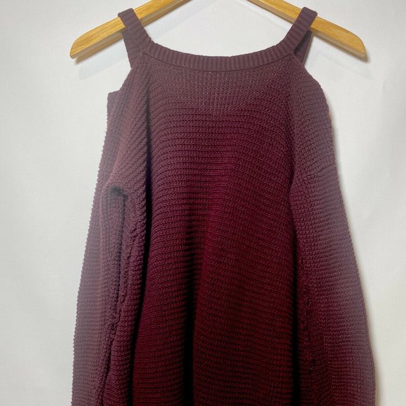 Free People Cold Shoulder Raw Edge Knit sweater - Picture 4 of 8